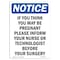 Signmission OSHA Sign, If You Think You May Be Pregnant, 18in X 12in Rigid Plastic, 12" W, 18" L, Portrait OS-NS-P-1218-V-13635 - alternate 1